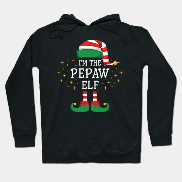 I'm The Pepaw Elf Matching Family Christmas Pajama Hoodie by Damsin